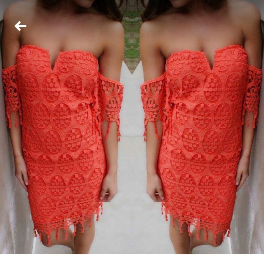 V neck off the shoulder dress